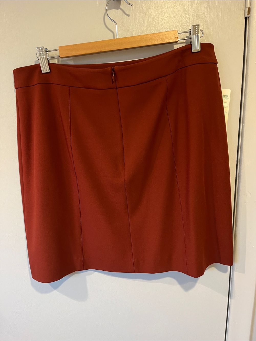 Simons Rust Red Mini Skirt with Front Pockets - Picture 3 of 5